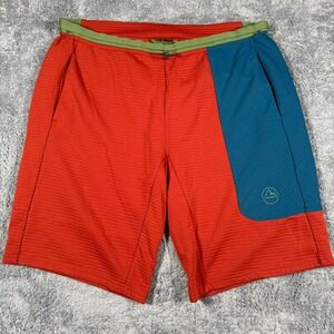 La Sportiva Charge Short W Men's XXL Orange Teal Hiking Climbing Polygiene